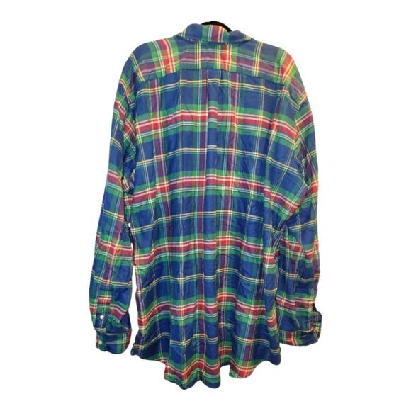 Ralph Lauren  Performance Flannel plaid Polo Long Sleeve Button Down Shirt 3XLT - Picture 2 of 6